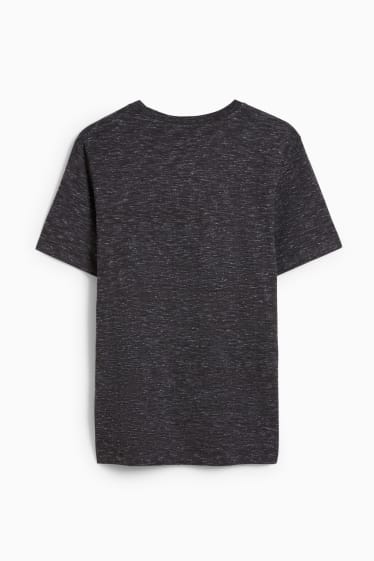 Mężczyźni - T-shirt - ciemnoszary - melanż