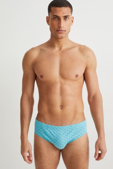 Herren - Multipack 3er - Slip - blau / grau