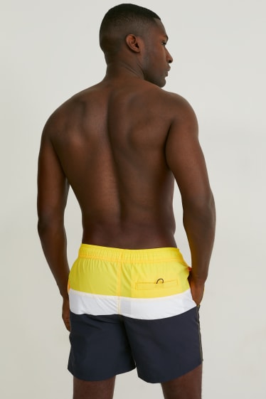 Men - Swim shorts - white / blue