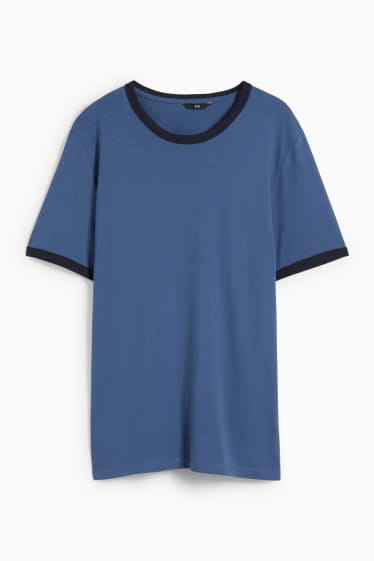 Mężczyźni - T-shirt - ciemnoniebieski