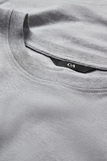 Hommes - T-shirt - gris clair chiné
