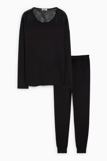 Damen - Pyjama - schwarz