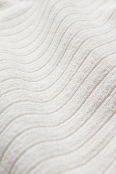 Donna - CLOCKHOUSE - maglia a maniche lunghe - taglio corto - bianco crema