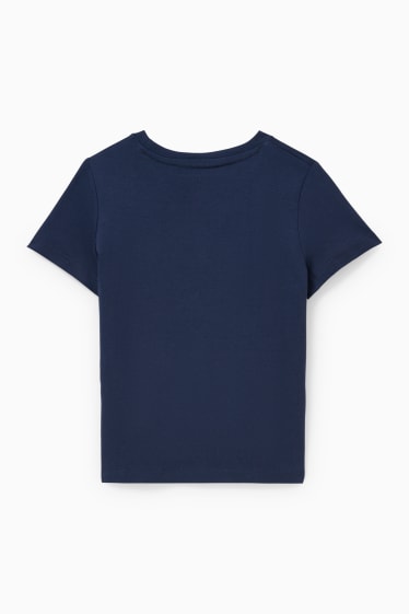 Bambini - Maglia a maniche corte - effetto brillante - blu scuro