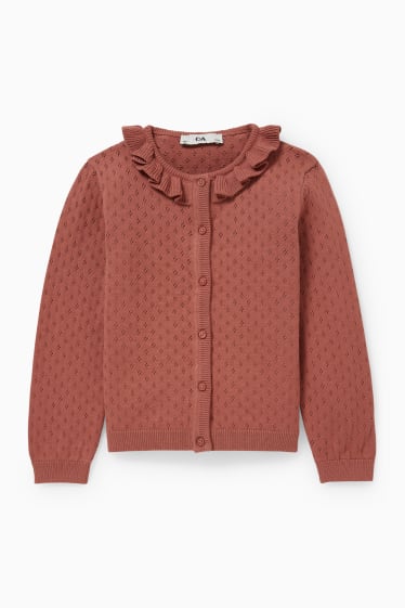 Enfants filles - Gilet de maille - marron