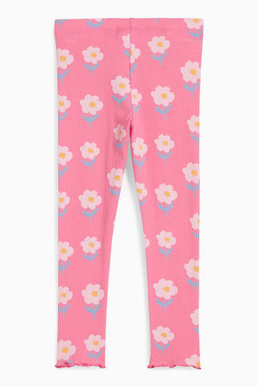 Nena - Leggings - de flors - fúcsia