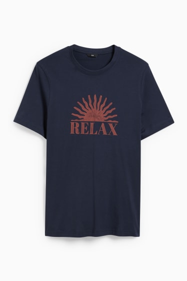 Uomo - T-shirt - blu scuro