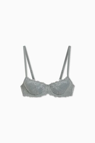 Donna - Reggiseno con ferretti - DEMI - imbottito - LYCRA® - verde