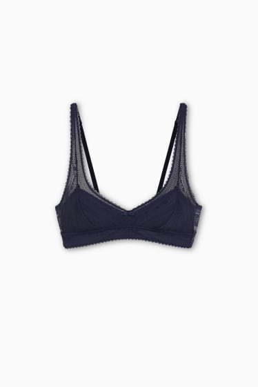 Dames - Bralette - voorgevormd - LYCRA® - donkerblauw