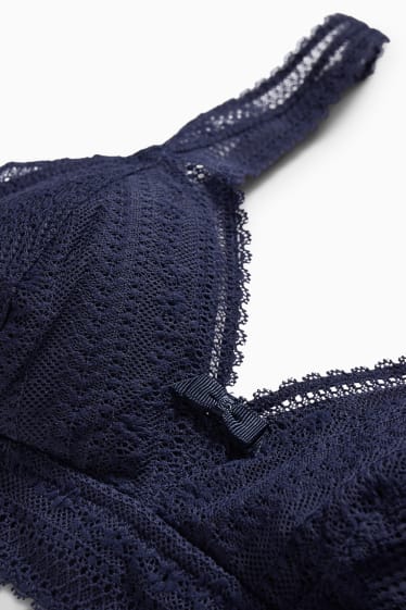 Mujer - Bralette - con relleno - LYCRA® - azul oscuro