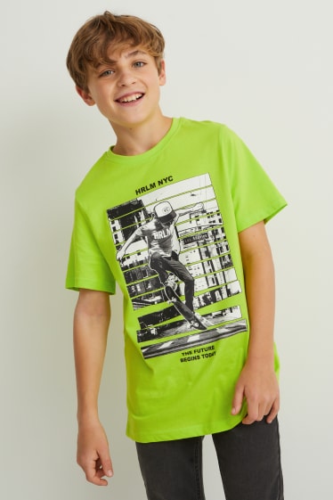 Niños - Pack de 2 - camisetas de manga corta - verde claro