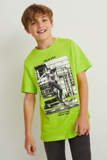 Enfants garçons - Lot de 2 - T-shirt - vert clair