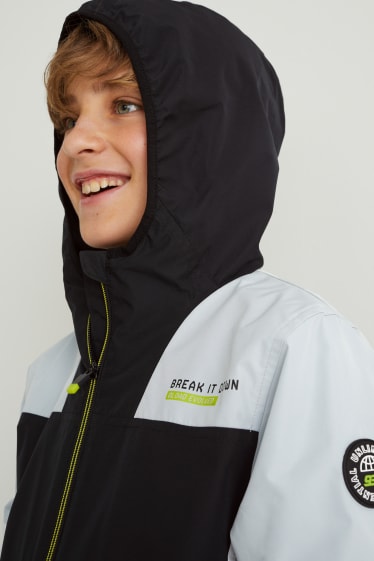 Kinderen: jongens - Jas met capuchon - zwart