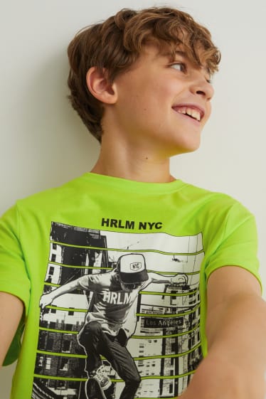 Enfants garçons - Lot de 2 - T-shirt - vert clair