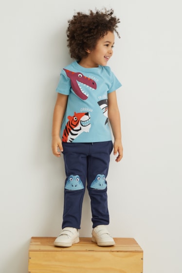 Enfants - Dinosaures - pantalon de jogging - bleu foncé