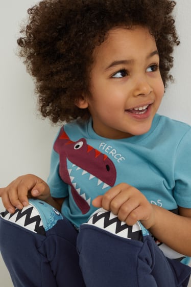 Enfants garçons - Dinosaures - pantalon de jogging - bleu foncé