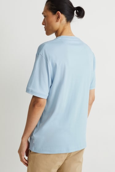 Uomo - T-shirt - cotone Pima - azzurro