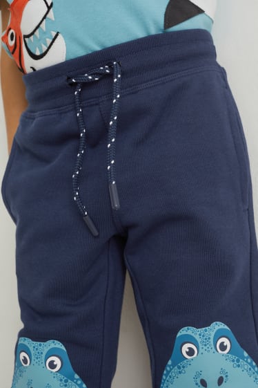 Enfants - Dinosaures - pantalon de jogging - bleu foncé