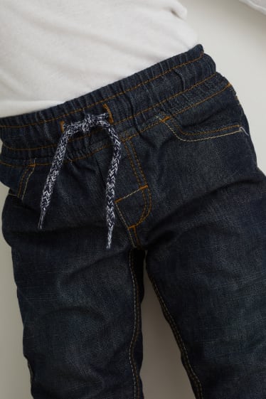 Enfants - Slim jean - jean doublé - jean bleu foncé