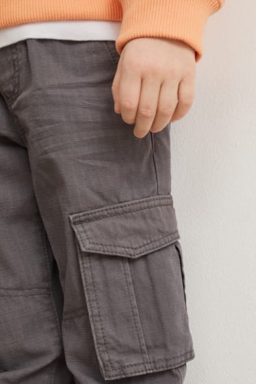 Kinder - Cargohose - Straight Fit - dunkelgrau