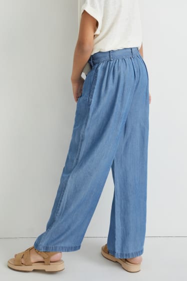 Kinder - Wide Leg Jeans - blau