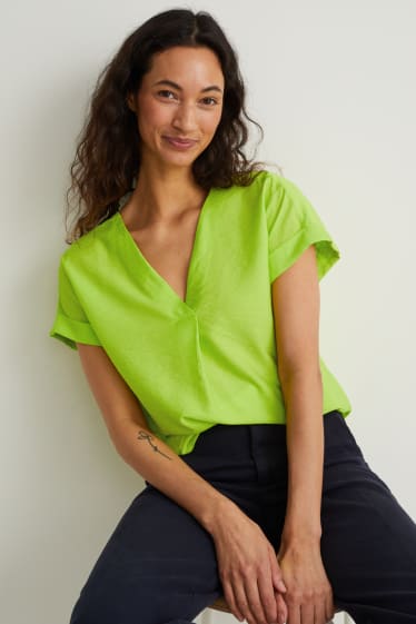 Dames - Blouse - lichtgroen