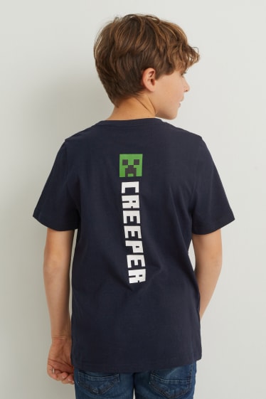 Kinderen - Minecraft - T-shirt - donkerblauw