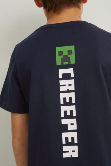 Enfants garçons - Minecraft - T-shirt - bleu foncé