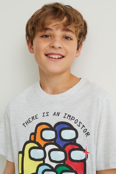 Enfants garçons - Among Us - T-shirt - gris clair chiné