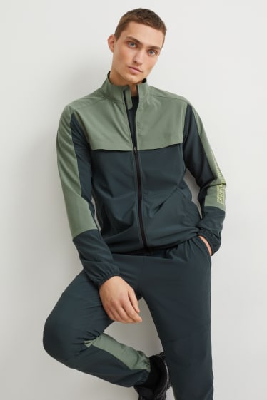 Men - Track jacket - 4 Way stretch - dark green