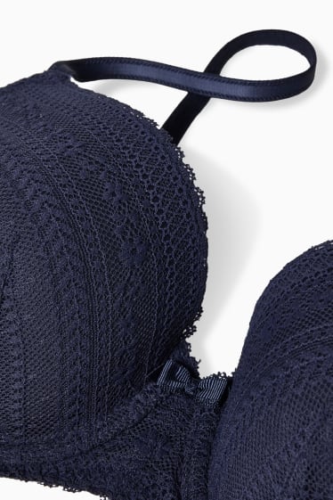 Women - Underwire bra - FULL COVERAGE - padded - LYCRA® - dark blue
