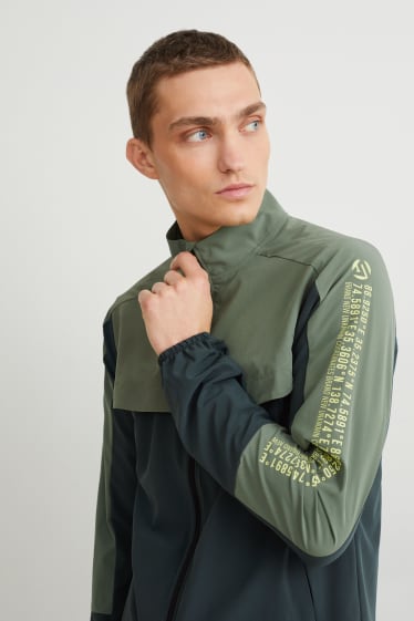 Men - Track jacket - 4 Way stretch - dark green