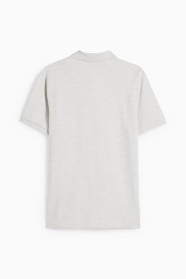Mężczyźni - Koszulka polo - jasnoszary