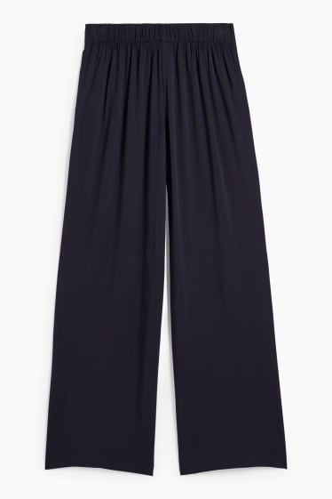 Femmes - Pantalon - high waist - palazzo - bleu foncé