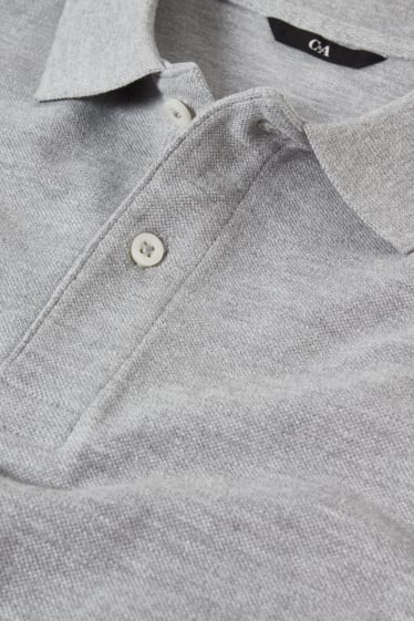 Herren - Poloshirt - grau-melange