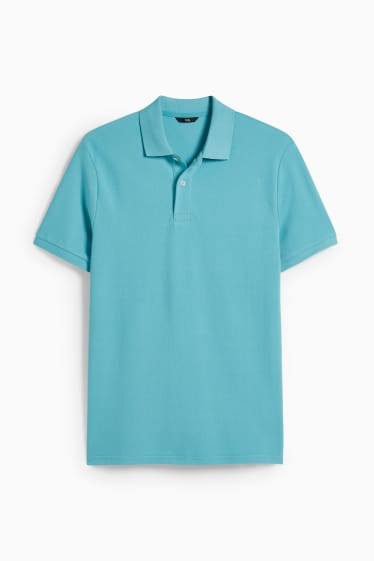 Men - Polo shirt - turquoise