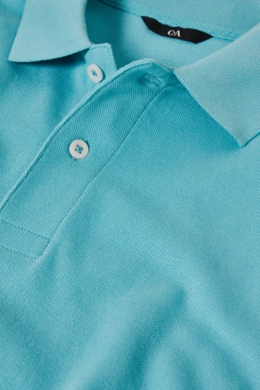 Men - Polo shirt - turquoise