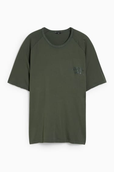 Hombre - Camiseta - verde oscuro