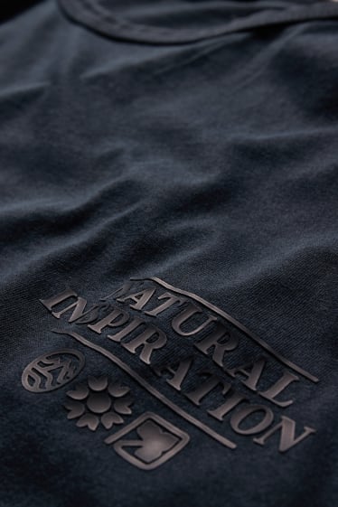 Uomo - T-shirt - blu scuro