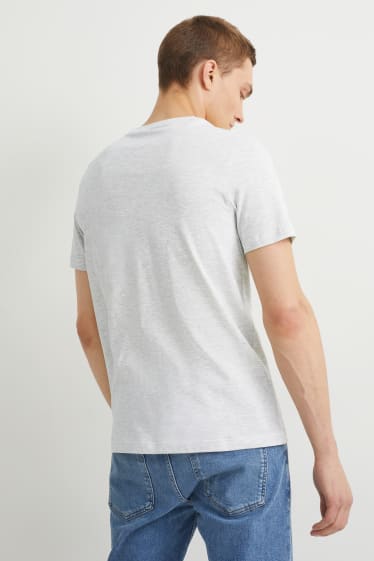 Men - T-shirt - light gray-melange