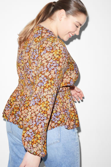 Teens & young adults - CLOCKHOUSE - blouse - floral - light brown