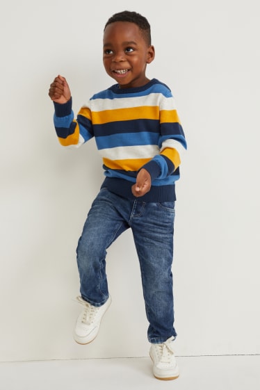 Kinderen - Slim jeans - thermojeans - jeansblauw