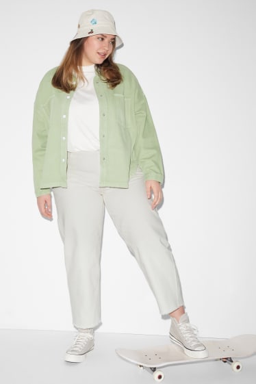 Damen - CLOCKHOUSE - Straight Jeans - High Waist - cremeweiss