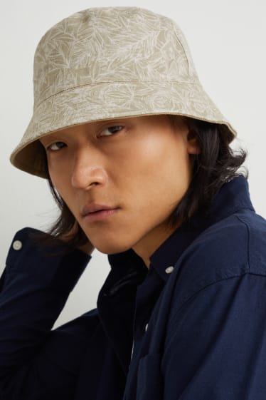 Men - Reversible hat - beige