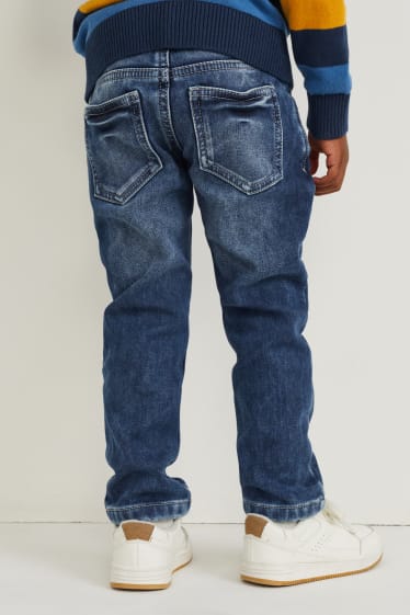 Kinderen - Slim jeans - thermojeans - jeansblauw