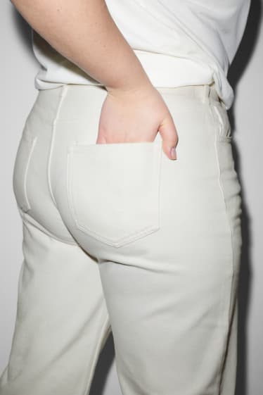 Damen - CLOCKHOUSE - Straight Jeans - High Waist - cremeweiss