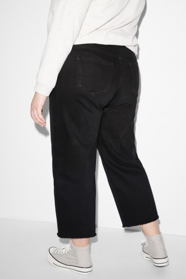 Dames - CLOCKHOUSE - straight jeans - high waist - zwart