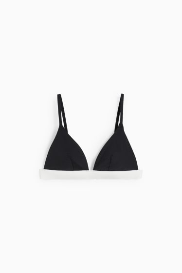 Kobiety - Góra od bikini - trójkątne miseczki - wyściełana - LYCRA® XTRA LIFE™ - czarny / biały