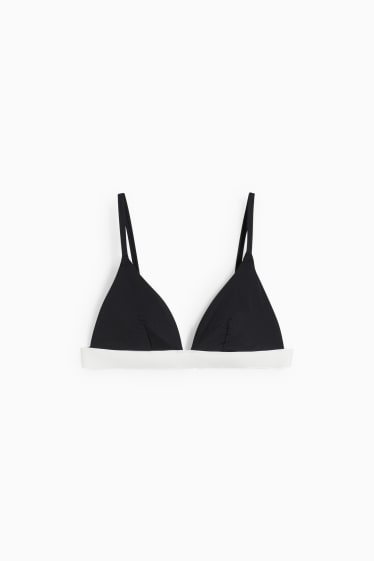 Dona - Top de biquini - triangular - enconxat - LYCRA® XTRA LIFE™ - negre/blanc