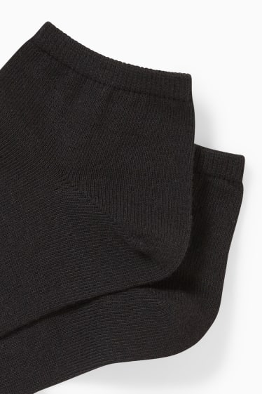 Dames - Set van 7 paar - sneakersokken - zwart